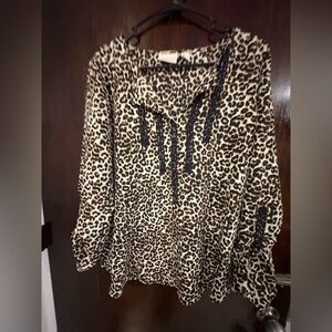 Bindle 3 for $25. Chico's Leopard Print Blouse with Accents. Size M (1Chico’s).